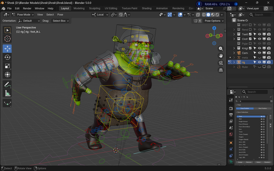 Character Modelling - Shrek (free rig download 🤩)