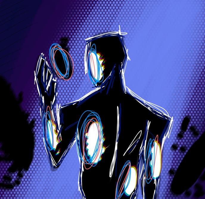 Abstract Character Design (The Spot from Spider-Verse)