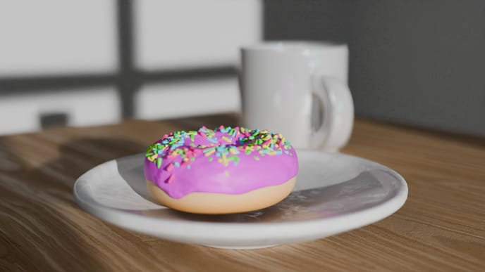 3D Doughnut Final Render