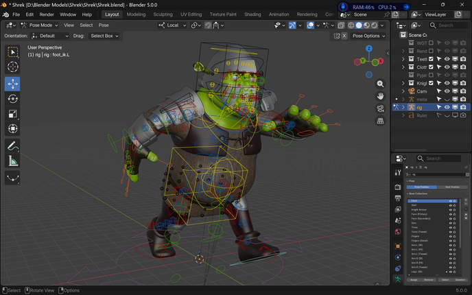 Character Modelling - Shrek (free rig download 🤩)